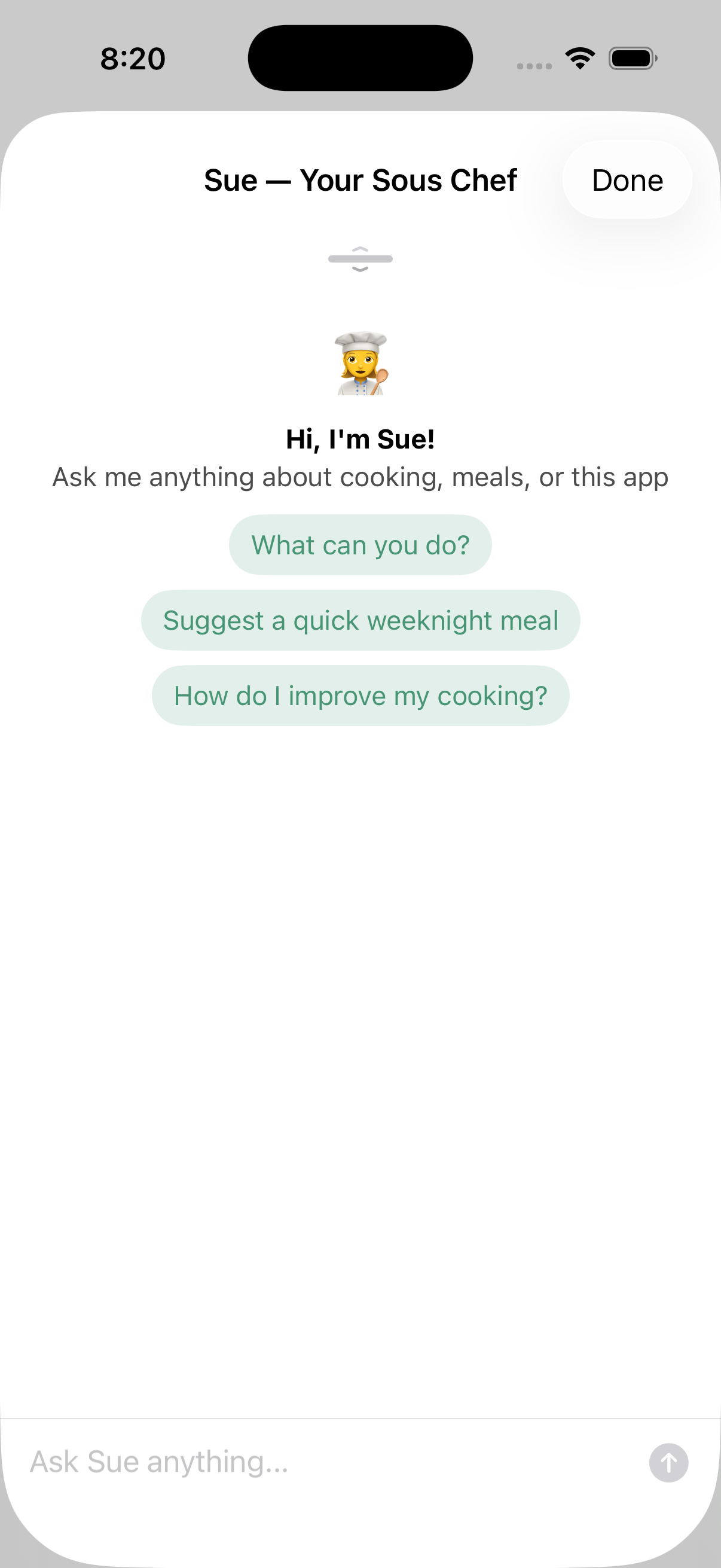 Sue intro with quick questions